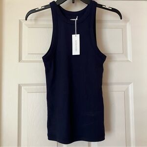OUTERKNOWN Sojourn Ribbed Tank Top in Marine Blue XS Extra Small NEW NWT